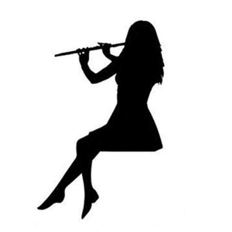 Shiyao New Fashion Flute Girl Wall Sticker Girl Playing Flute