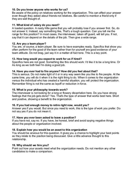 50 Common Interview Questions And Answers