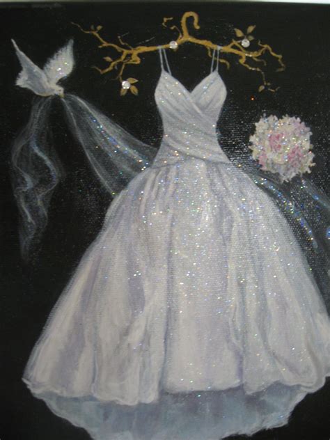 I Love Painting Wedding Dresses While You Put The Dress Away This Can Hang On Your Wall And