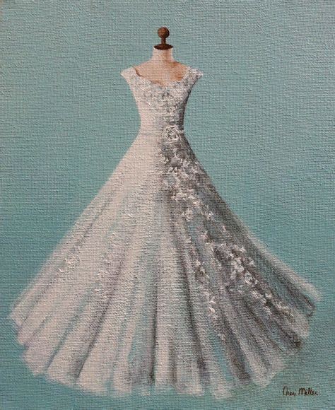 Painting Of Wedding Gown Original Art Waiting For The Day One Of