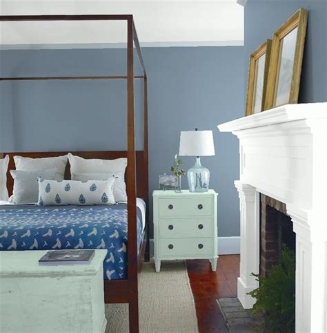 Bedroom color ideas & inspiration | benjamin moore www.benjaminmoore.com. Benjamin Moore Paint Color "Bachelor Blue" | Bedroom ...