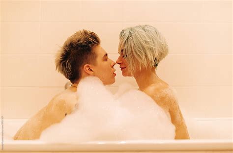 Two Lesbian Women In A Bathtub By Stocksy Contributor Alexey Kuzma