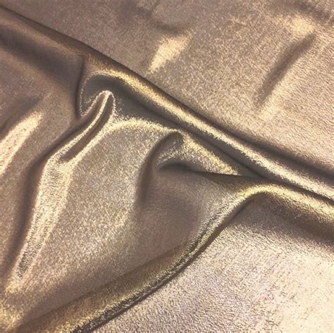 Silk Gold Lame Fabric By The Yard Gold Metallic Silk Fabric Etsy