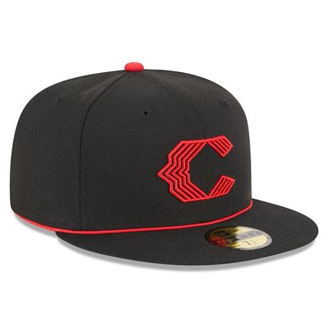 Cincinnati Reds Black 2023 City Connect 59fifty Fitted Hat