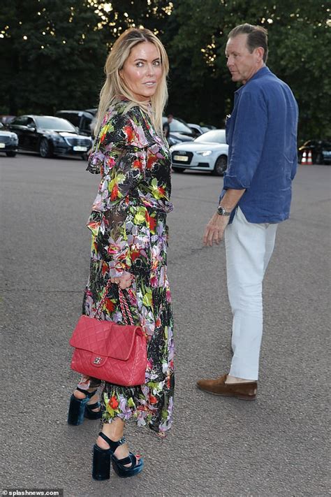 Patsy Kensit Slips Into A Frilly Floral Dress During Paris