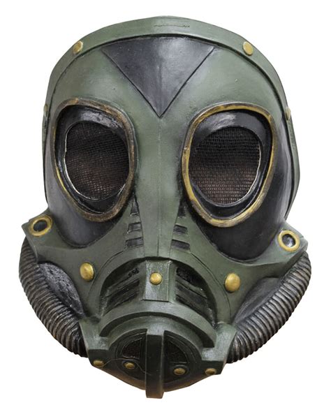 Steampunk Latex Gas Mask Green For Sci Fi Costumes Horror