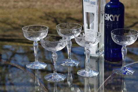 Maybe you would like to learn more about one of these? Vintage CRYSTAL Bubble Stem Cocktail Glasses, Set of 5 ...