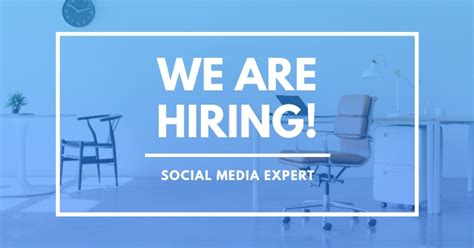 We Are Hiring Template Facebook Post Postermywall