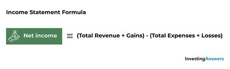 Income Statement Example And Definition Investinganswers