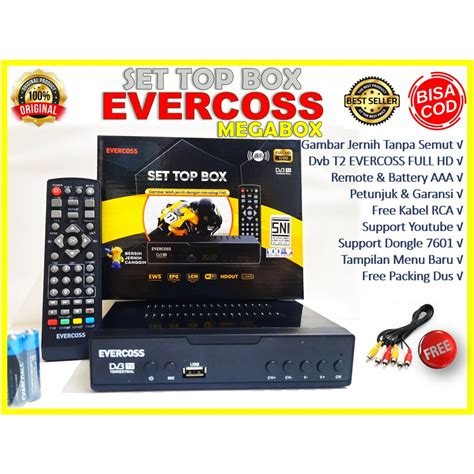 Jual Set Top Box Stb Evercross Megabox Tv Digital Box Dvb T2 Sni