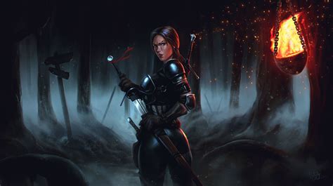Armor Night Sword Woman Warrior Hd Artist 4k Wallpapers