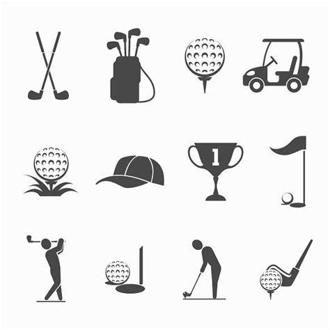 Golf Icon Set Golf Drawing Golf Art Golf Tattoo