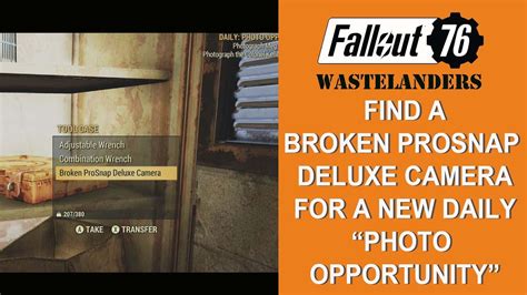 Fallout 76 Find A Broken Prosnap Deluxe Camera For A New Daily Youtube