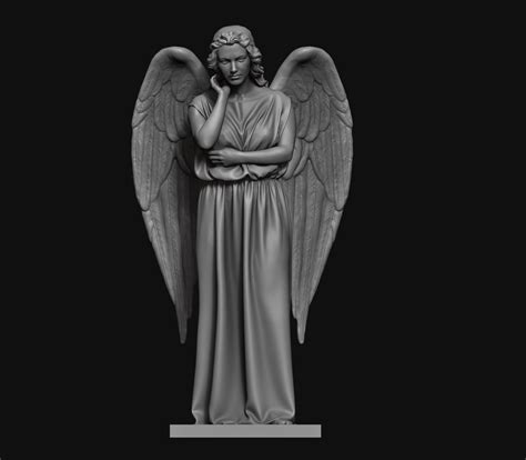 Angel Statue Tombstone 3d Printable Model Cgtrader