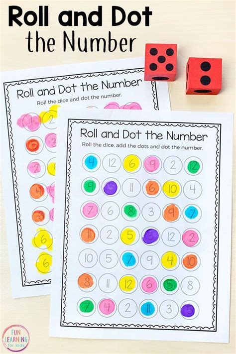 This Roll And Dot The Number Activity Is Fun Hands On Way For Kids To