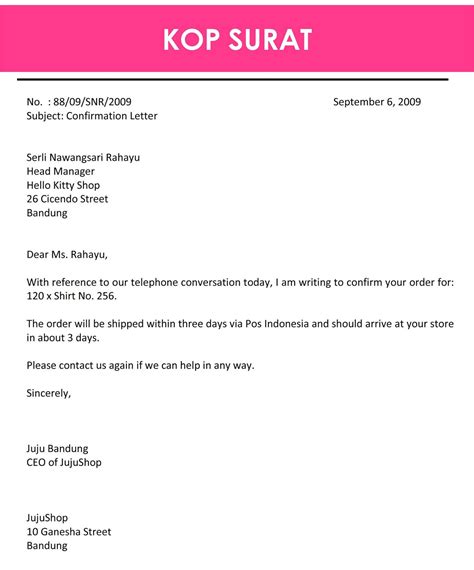 Contoh Surat Undangan Resmi Bahasa Inggris