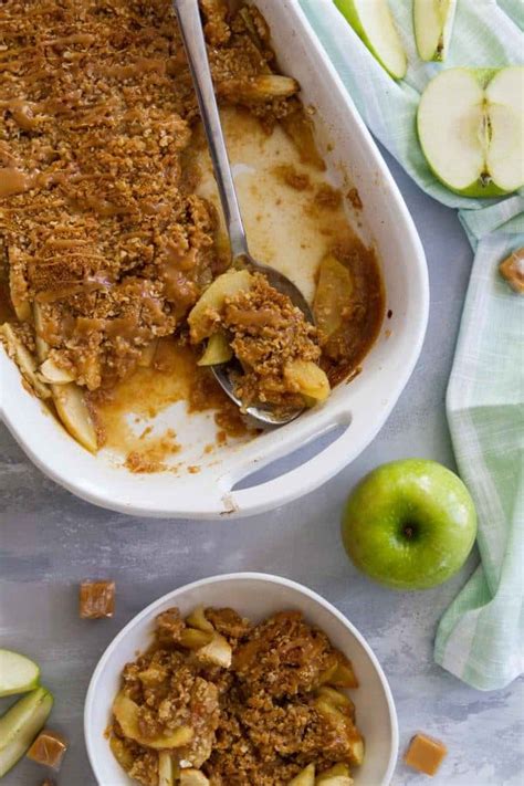 Caramel Apple Crisp Recipe Easy Apple Crisp Taste And Tell