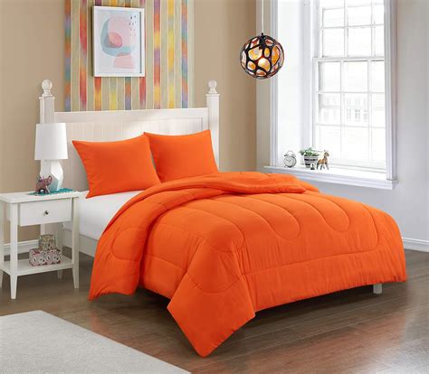 Best Solid Orange Bedding Set Your Home Life