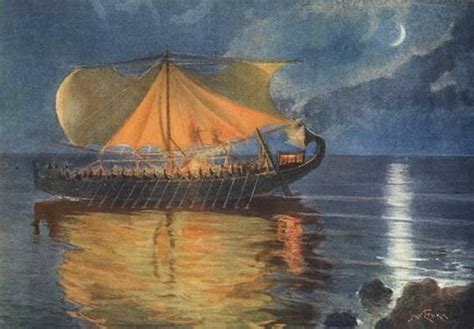 The Boat Belonging To Phaeaceans Brings Odysseus Back To His Land Jan