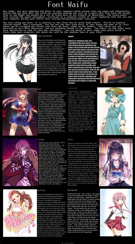 Font Waifus Anime Manga Cyoa Anime Create Your Own Adventure