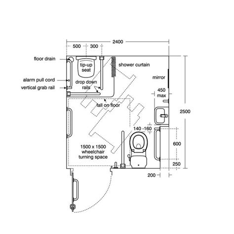 Bathroom Layout Building Regs What Are The Dimensions Of A Disabled Shower Room Commercial