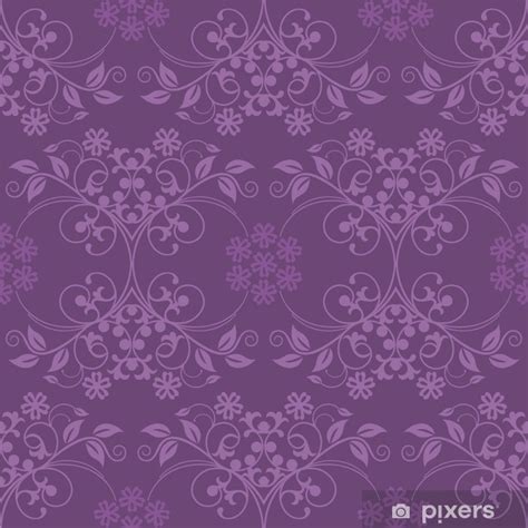 Wall Mural Beautiful seamless purple wallpaper - PIXERS.UK