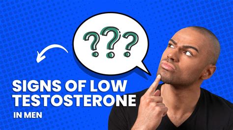 Signs Of Low Testosterone In Men Walkin Lab