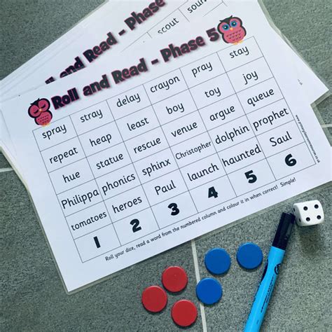 Roll And Read Letters And Sounds Phase 5 Words Primary Classroom