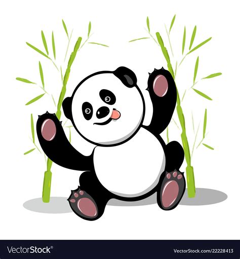 Stock Cheerful Little Panda Royalty Free Vector Image
