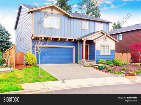 Nice Curb Appeal Blue Image And Photo Free Trial Bigstock