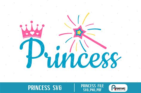 Princess Svg Princess Svg File Princess Graphics Princess Clip Art