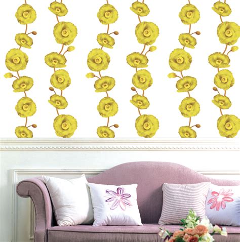 Free Download Self Adhesive Wallpapers A Worker Hung New Yellow Flower