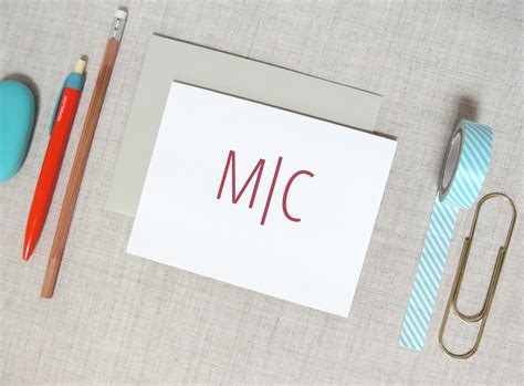 Classic And Modern Stationery And Ts Monogrammed Note Cards