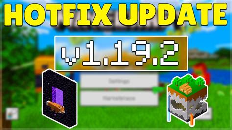 Minecraft Bedrock Edition Update 1192 Hotfix Released Youtube