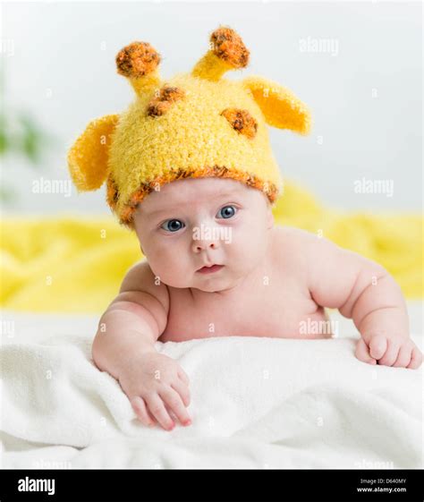 Funny Infant Baby Boy Stock Photo Alamy