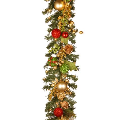 National Tree Company 72 Decorated Christmas Garland With Battery