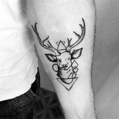 Scenic Easy Deer Tattoo Design Easy Deer Tattoos Easy Tattoos Crayon