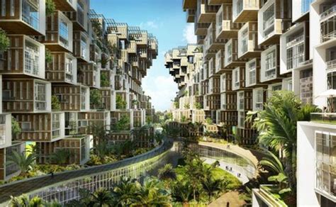 Futuristic Eco Village Future Green City Architecture Green Green