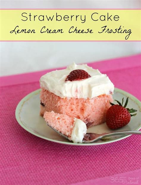 What better way to start the morning then with this yummy cream cheese crumb cake. Strawberry Cake with Lemon Cream Cheese Frosting - 365ish ...