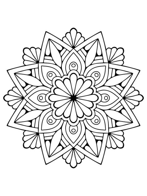 Kleurplaat Mandala Bloemen Makkelijk Mandala bal bloem vector