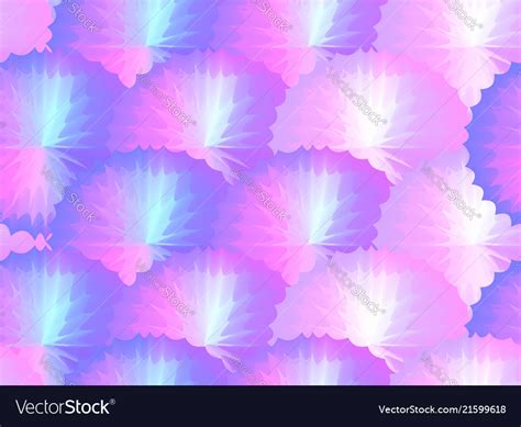 Seamless Texture With Iridescent Flowers Foil Vector Image