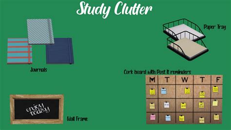 Study Clutter Sunkissedlilacs Sims 4 Cc