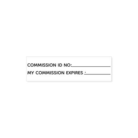 Commission Number And Expiration Date Combo Notary Self Inking Stamp