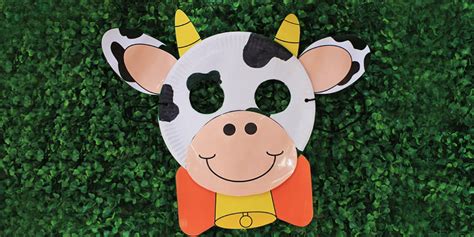 Cute Paper Plate Cow Mask With Free Printable Quick N Easy