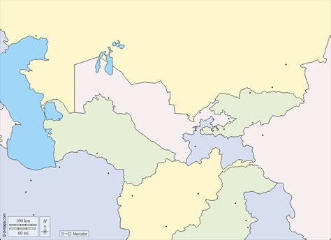 Central Asia Free Map Free Blank Map Free Outline Map Free Base Map