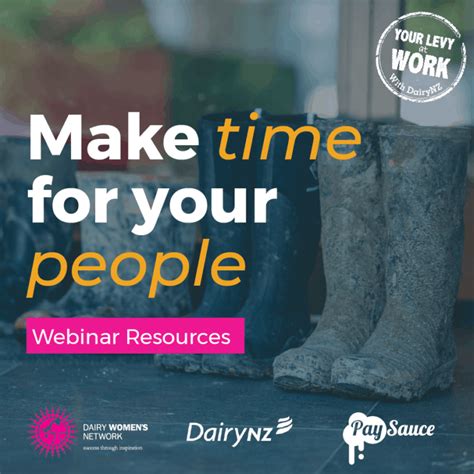 Make Time For Your People Webinar Resources Dairy Womens Network