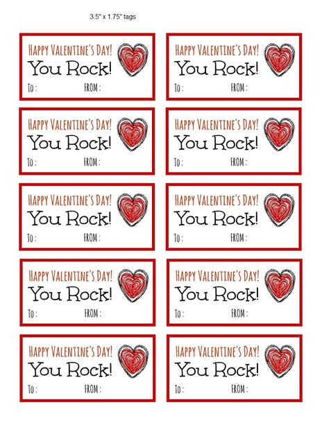 Valentine Tag Printables Printable Word Searches