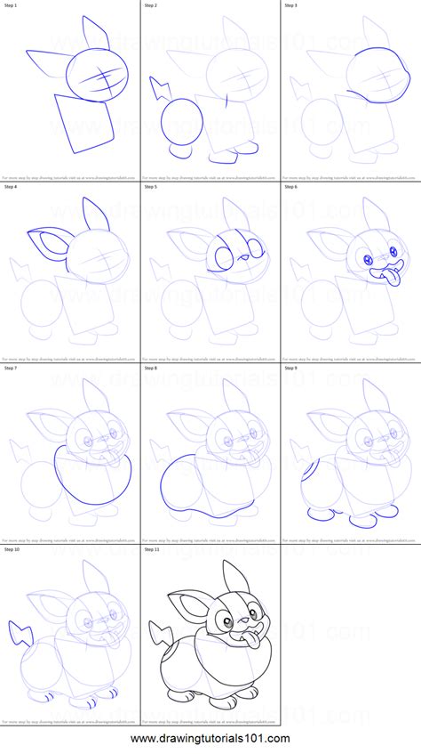 How To Draw Yamper From Pokemon Printable Step By Step Drawing Sheet