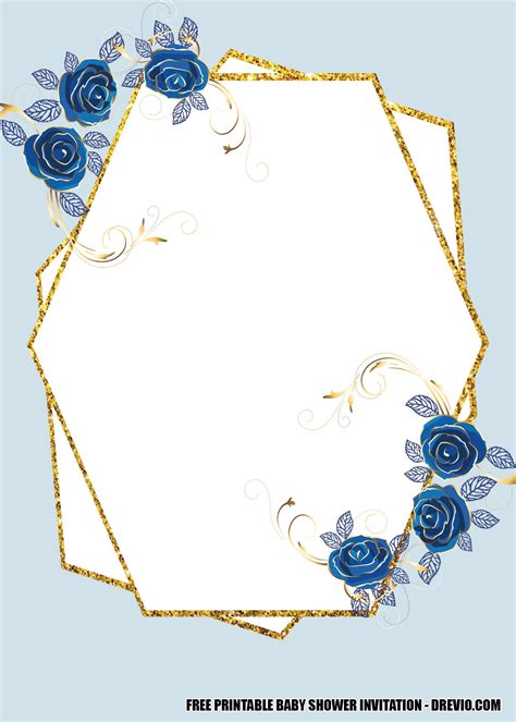 7 Amazing Blue And Gold Invitation Template Repli Counts Template