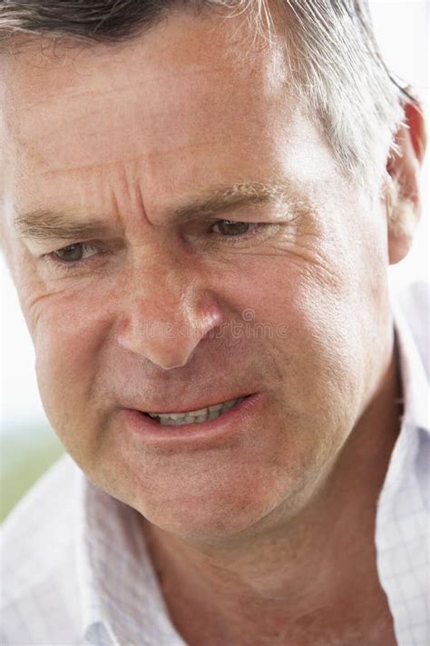 Middle Aged Man Frowning Stock Photo Image Of Grumpy 7881966